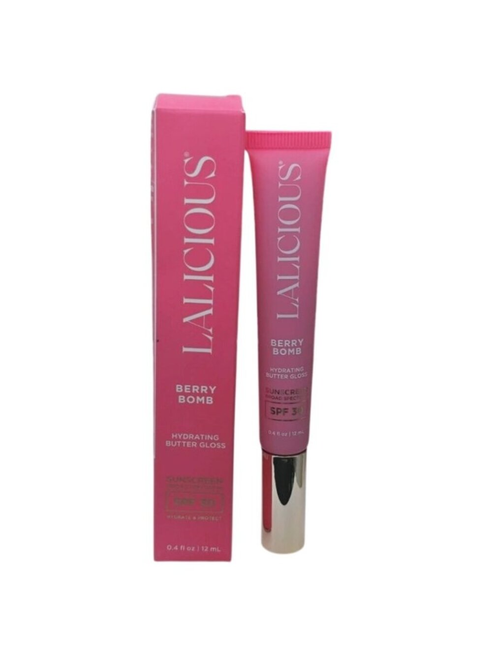 Lalicious Hydrating Butter Gloss Berry Bomb Peptides SPF 30 0.4oz/12mL